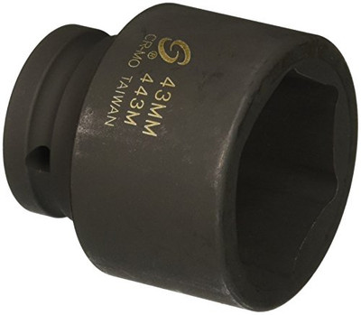 Sunex SUU-443M 3/4-Inch Drive Standard 6 Point Metric Impact Socket, 43-Mm.