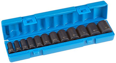 Grey Pneumatic GRY-1202SD () 3/8" Drive 12-Piece 12-Point Semi-Deep Socket Set.
