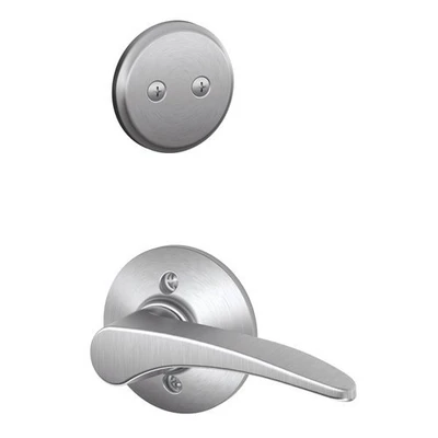 SCHLAGE F94MNH626LH F94-MNH-LH Manhattan Lever Left Handed Dummy Interior Pack from the F-Se, Satin Chrome