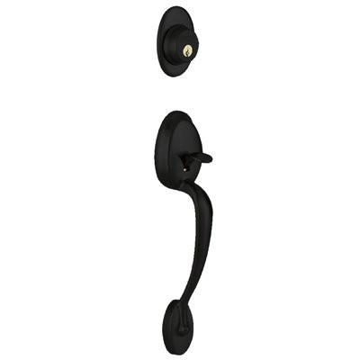 SCHLAGE F92PLY622 F92-PLY Plymouth Dummy Exterior Handleset from the F-Series, Matt Black
