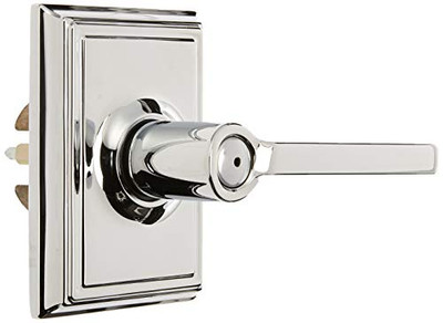 SCHLAGE F40LAT625ADD F40-LAT-ADD Latitude Privacy Door Lever Set with Decorative Addison Trim, Polished Chrome