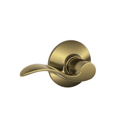 SCHLAGE F10ACC609 Accent Hall and Closet Lever, Antique Brass (F10 ACC 609)