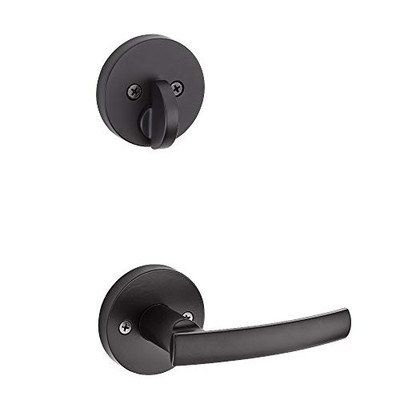 KWIKSET 968SYLRDT-514  Sydney Round Interior Dummy Handleset Trim Iron Black Finish