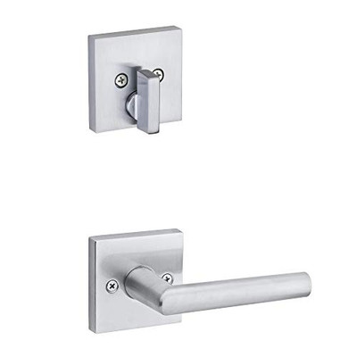 KWIKSET 968MILSQT-26D  Milan Square Interior Dummy Handleset Trim Satin Chrome Finish