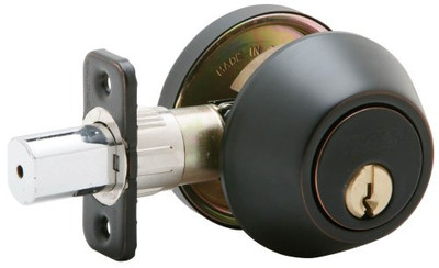 SCHLAGE 16068716 JD60V716 ABRZ 1 Cylinder DEADBOLT, Aged Bronze