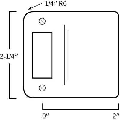 Don-Jo 9102630RC DON 9102 630 RC 2.25 EXTENDED LIP STRIKE 2 IN LIP POLYBAG