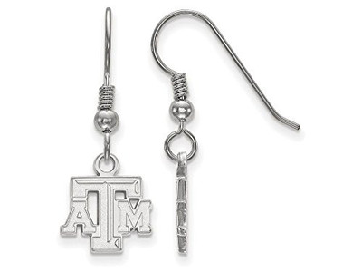 LogoArt SS006TAM Texas A & M Extra Small (3/8 Inch) Dangle Earrings Wire (Sterling Silver)