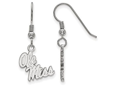 LogoArt SS048UMS Missisippi Small (1/2 Inch) Dangle Earrings Wire (Sterling Silver).