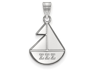 LogoArt SS035SSS Sterling Silver Sigma Sigma Sigma Small Pendant Chain Included