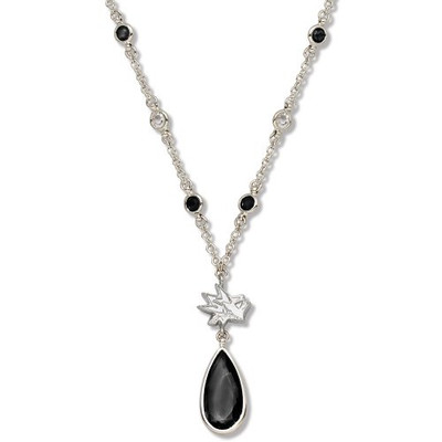 Logo Art SHA065N-CR San Jose Sharks SAN JOSE SHARKS CRYSTAL LOGO NECKLACE