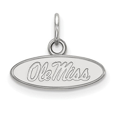 LogoArt SS001UMS NCAA Mississippi Old Miss Rebels 3/8 XS Oval Ole Miss Pendant, One Size