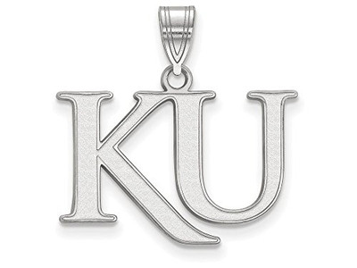 LogoArt SS052UKS Sterling Silver LogoArt University of Kansas Medium Pendant