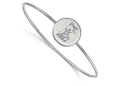 LogoArt SS048AXD-7 Sterling Silver LogoArt Alpha Xi Delta Enameled Slip-on Bangle