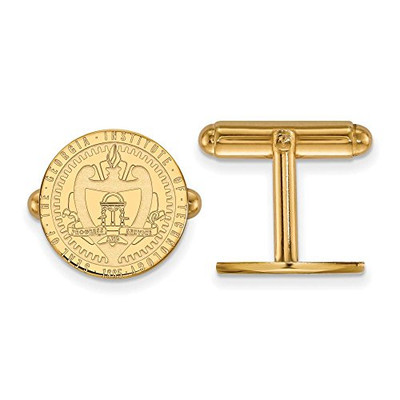 LogoArt GP058GT Georgia Tech Crest Cuff Links (Gold Plated)
