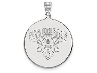 LogoArt SS022UNO Sterling Silver LogoArt University of New Orleans XL Disc Pendant