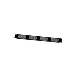Middle Atlantic Products VTP-1 VTP Series Vent Panel, Slotted Design Panel Height: 1 3/4" (1U space), Finish: Black Brushed Anodized.