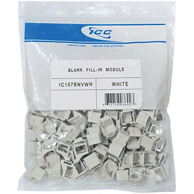 ICC IC107BNVWH Module, Blank 100 Pk, Wh.