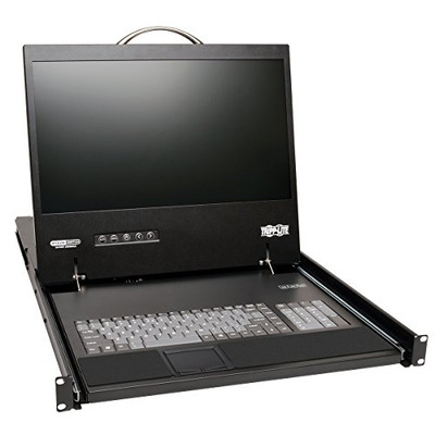 Tripp Lite B070-008-19 8-Port Cat5 1U Rack-Mount 1+1 User Console KVM Switch with 19-in. LCD and IP Remote Access (-IP).