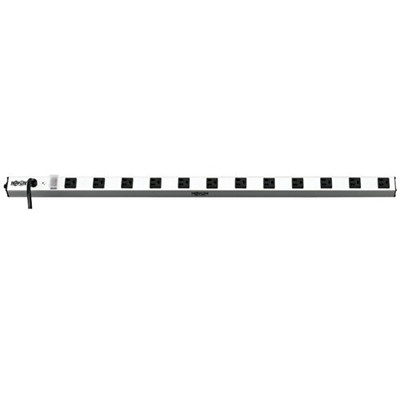 Tripp Lite PS3612 12 Outlet Bench & Cabinet Power Strip, 6 ft. Cord with 5-15P Plug, 120V, 36 in. Length, Metal (06).