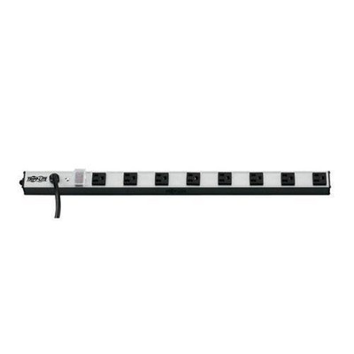 Tripp Lite PS2408 8 Outlet Bench & Cabinet Power Strip, 24 in. Length, 15ft Cord with 5-15P Plug ().
