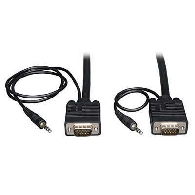 Tripp Lite P504-025 VGA Coax Monitor Cable with audio, High Resolution cable with RGB coax (HD15 and 3.5mm M/M) 25-ft.().