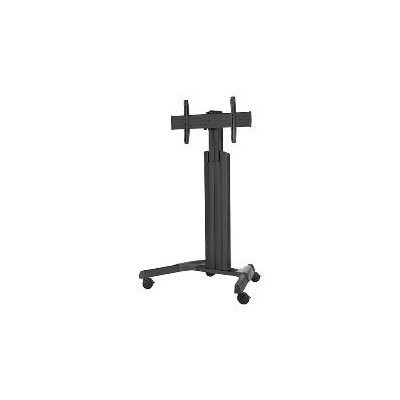 Chief LPAUB Height Adjustable Mobile AV Cart, Fusion, Large Manual, 200 lb Weight Capacity, 40" - 80" Screen Size, 77.9" H x 45" W x 33.2" D, black