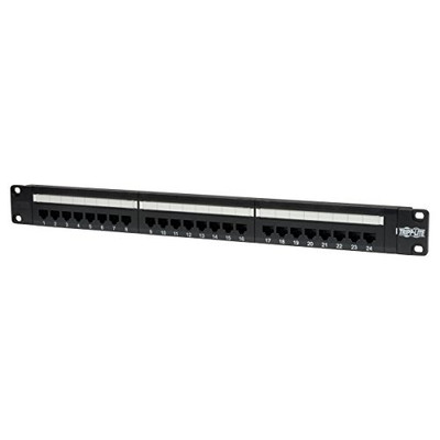 Tripp Lite N052-024 Cat5e Network Patch Panel 568b 24 Ports Height Rack Units 1 U 110 Type Termination.