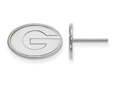LogoArt SS008UGA Georgia Extra Small (3/8 Inch) Post Earrings (Sterling Silver)