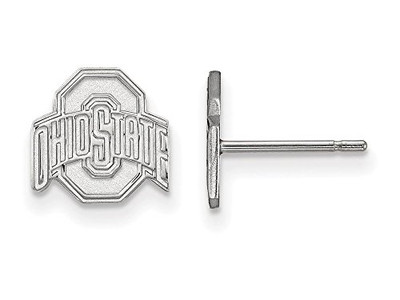 LogoArt SS008OSU Ohio State Extra Small (3/8 Inch) Post Earrings (Sterling Silver)