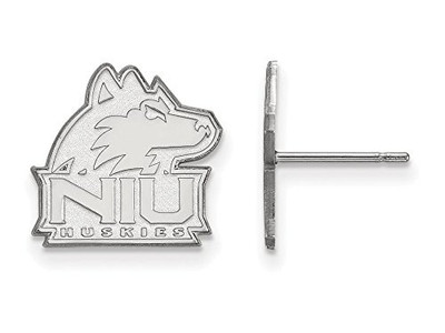 LogoArt SS008NIU Northern Illinois Small (1/2 Inch) Post Earrings (Sterling Sliver)