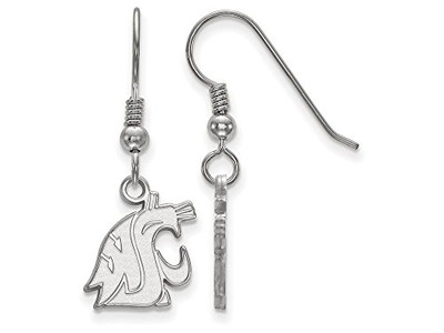 LogoArt SS005WAS Washington State Small (1/2 Inch) Dangle Earrings Wire (Sterling Silver)