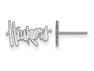 LogoArt SS007UNE Nebraska Extra Small (3/8 Inch) Post Earrings (Sterling Silver)