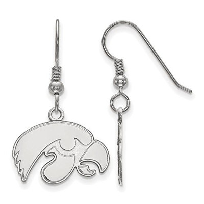 LogoArt SS007UIA Iowa Small (1/2 Inch) Dangle Earrings Wire (Sterling Silver)