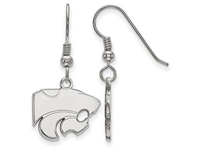 LogoArt SS007KSU Sterling Silver LogoArt Kansas State University Small Dangle Earrings