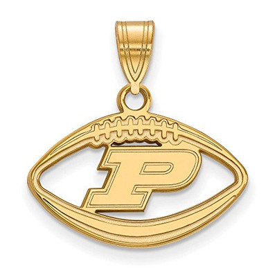 LogoArt GP018PU Sterling Silver w/GP LogoArt Purdue Pendant in Fo