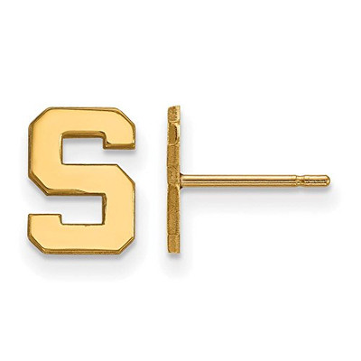 LogoArt GP008MIS Michigan State Extra Small (3/8 Inch) Post Earrings (Gold Plated).