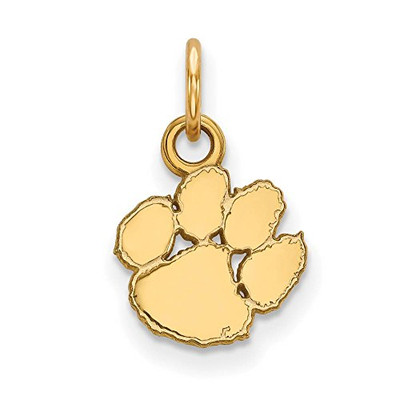 LogoArt GP001CU Sterling Silver w/GP Clemson University XS Pendant