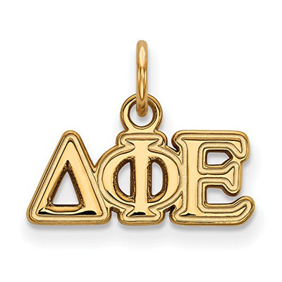 LogoArt GP001DPH Sterling Silver w/GP Delta Phi Epsilon XS Pendant