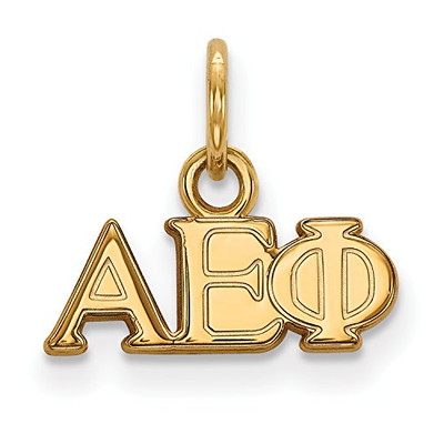LogoArt GP001AEP Sterling Silver w/GP Alpha Epsilon Phi XS Pendant