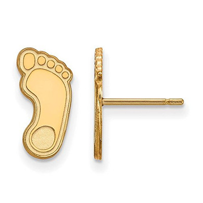 LogoArt 1Y048UNC North Carolina Small (1/2 Inch) Post Earrings (10k Yellow Gold)