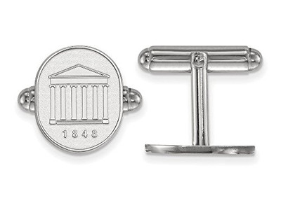LogoArt SS073UMS Sterling Silver LogoArt University of Mississippi Crest Cuff Link