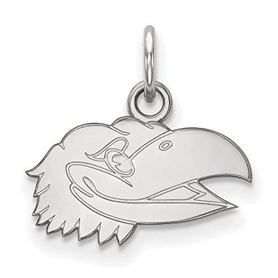 LogoArt SS060UKS NCAA Kansas Jayhawks 3/8 XS right Jayhawk Head Pendant, One Size.