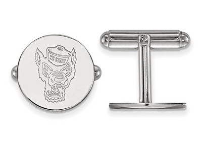 LogoArt SS053NCS Sterling Silver LogoArt North Carolina State University Cuff Link