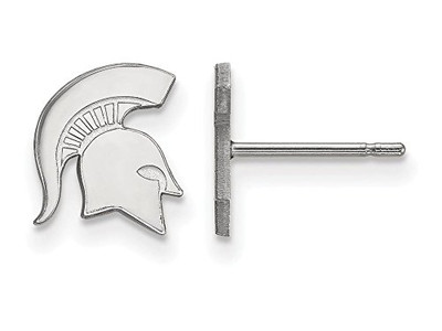 LogoArt SS050MIS Michigan State Extra Small (3/8 Inch) Post Earrings (Sterling Silver).