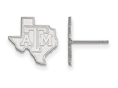 LogoArt SS047TAM Sterling Silver LogoArt Texas A&M University Small Post Earrings