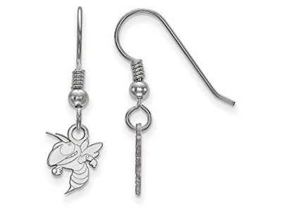 LogoArt SS045GT Georgia Tech Extra Small (3/8 Inch) Dangle Earrings Wire (Sterling Silver)
