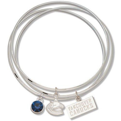 Logo Art CUCTBB Vancouver Canucks VANCOUVER CANUCKS LEAFS TRIPLE BANGLE BRACELET