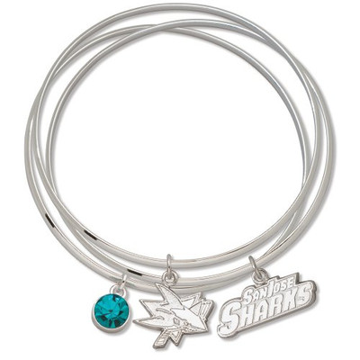 Logo Art SHATBB San Jose Sharks SAN JOSE SHARKS TRIPLE BANGLE BRACELET