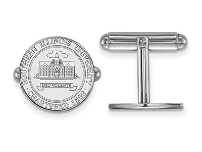 LogoArt SS023SIU Sterling Silver LogoArt Southern Illinois University Crest Cuff Link