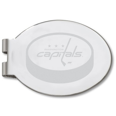 Logo Art CAP095-MC NHL Washington Capitals Laser Etched Silver Plated Money Clip